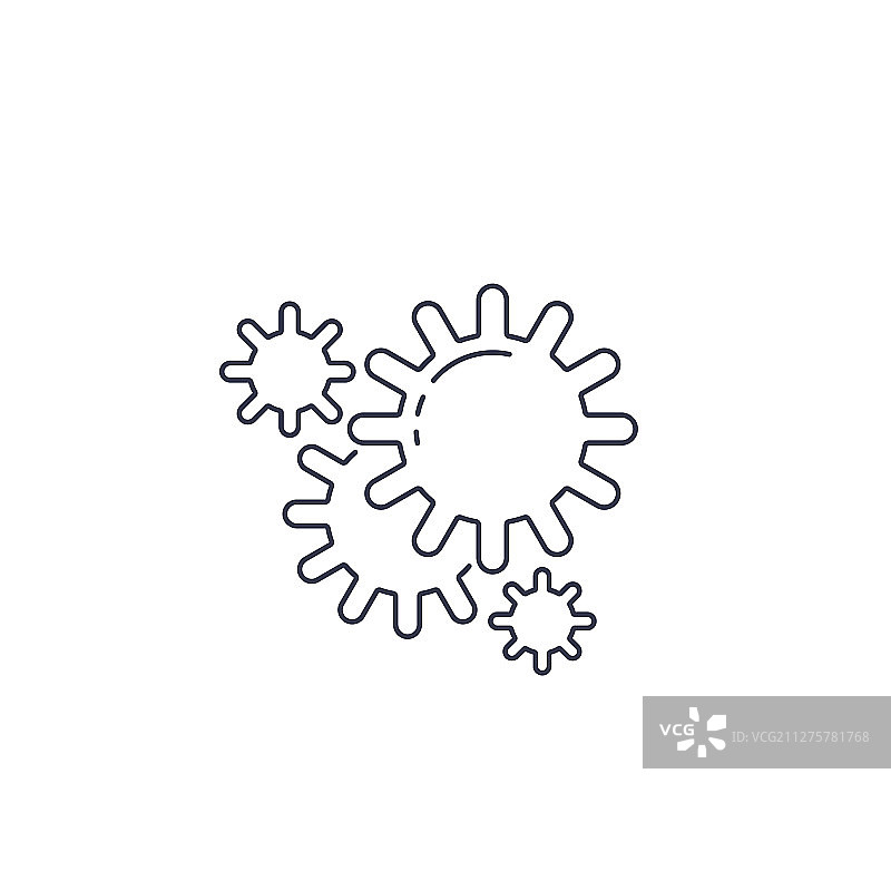 细菌和微生物线条图标图片素材