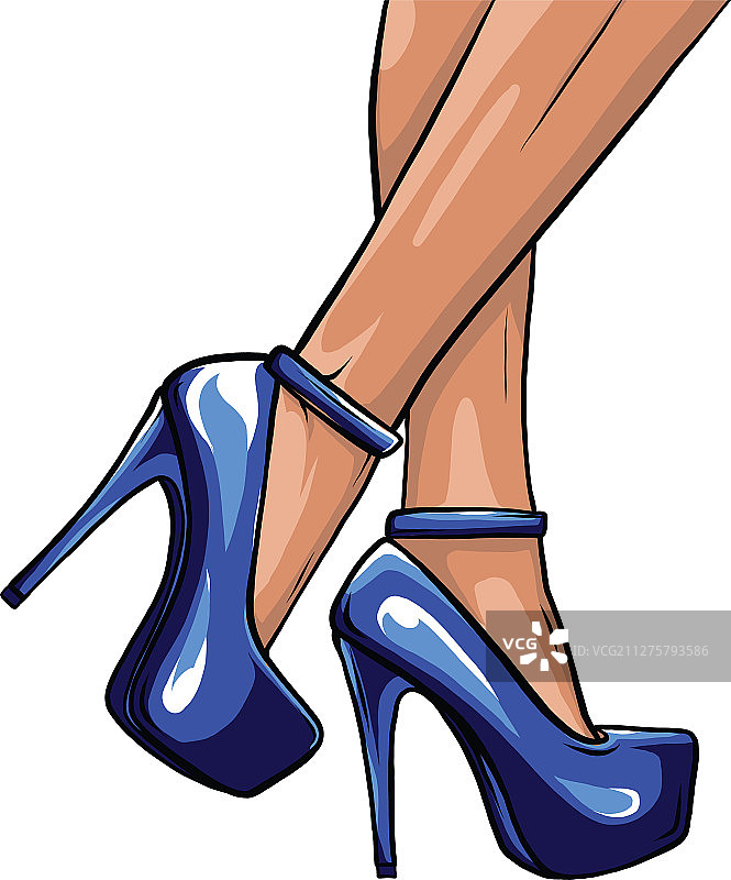 描绘女性的腿部图片素材