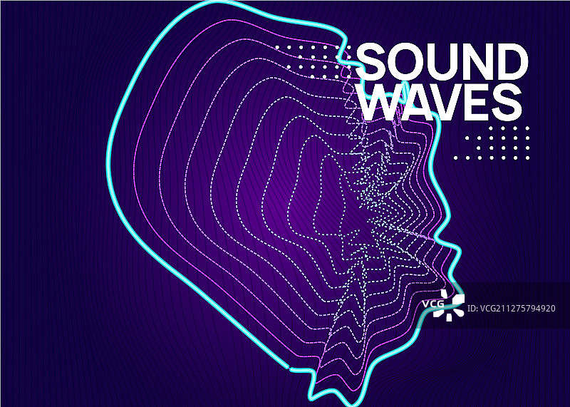 霓虹电子音乐节宣传单图片素材