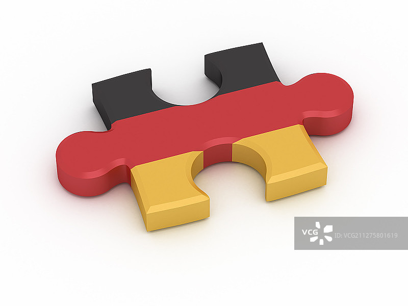 德国国旗拼图 - 3D渲染图图片素材