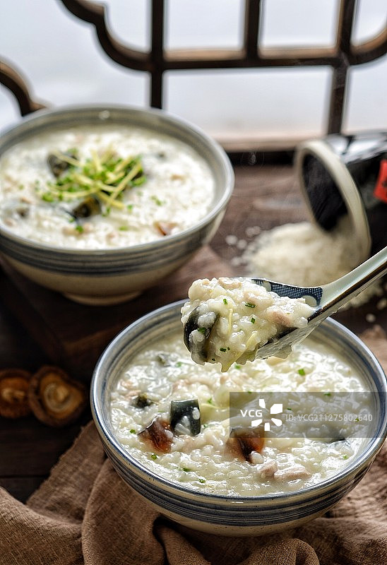 皮蛋瘦肉粥图片素材