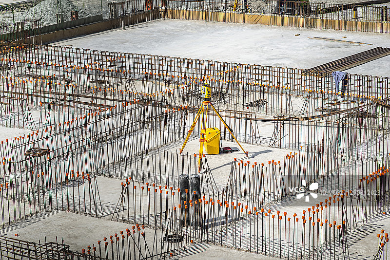 大型建筑工地主要工业厂房地基图片素材