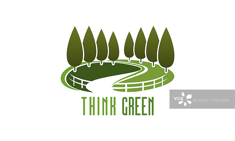 绿色自然景观园林公司logo图片素材