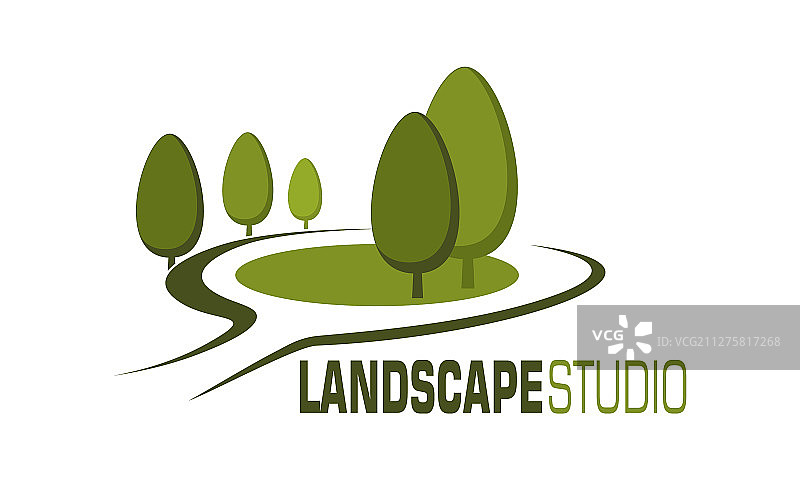 绿色自然景观园林公司logo图片素材