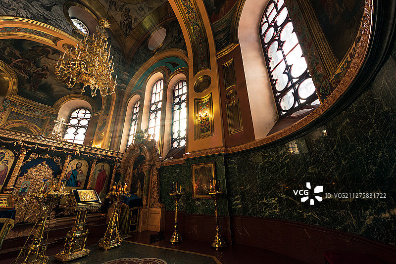 俄罗斯伊尔库茨的教堂。图片素材