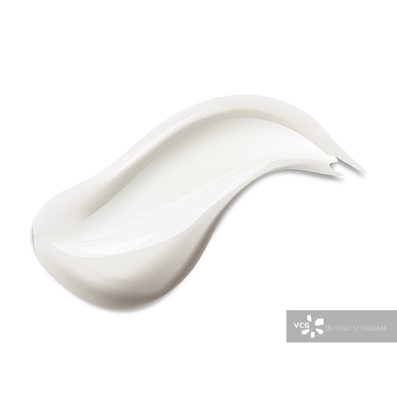 透明背景上的奶油纹理笔触图片素材