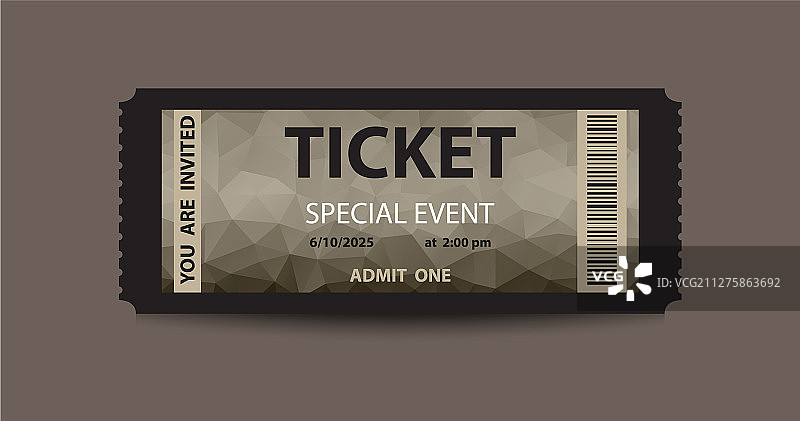 深色存根票图片素材