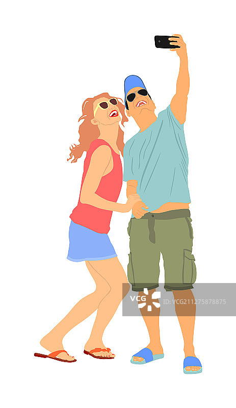 情侣自拍图片素材