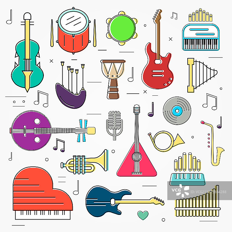 各种乐器合集图片素材