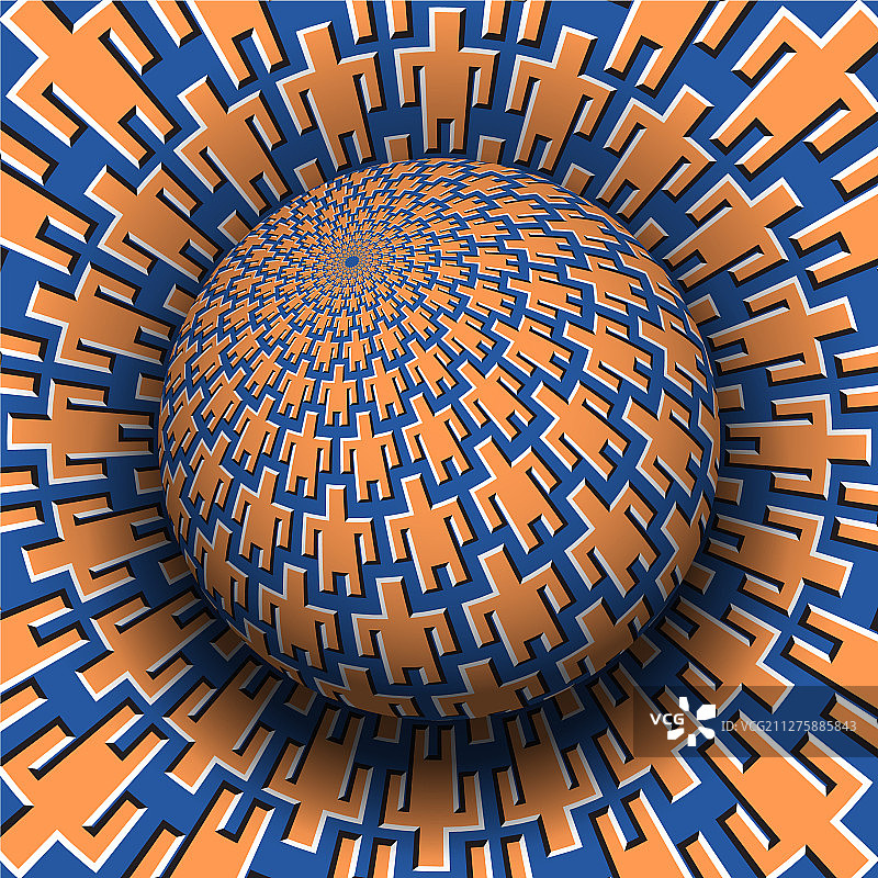 团结人物视错觉概念图片素材