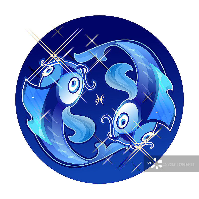 双鱼座星座标志图片素材