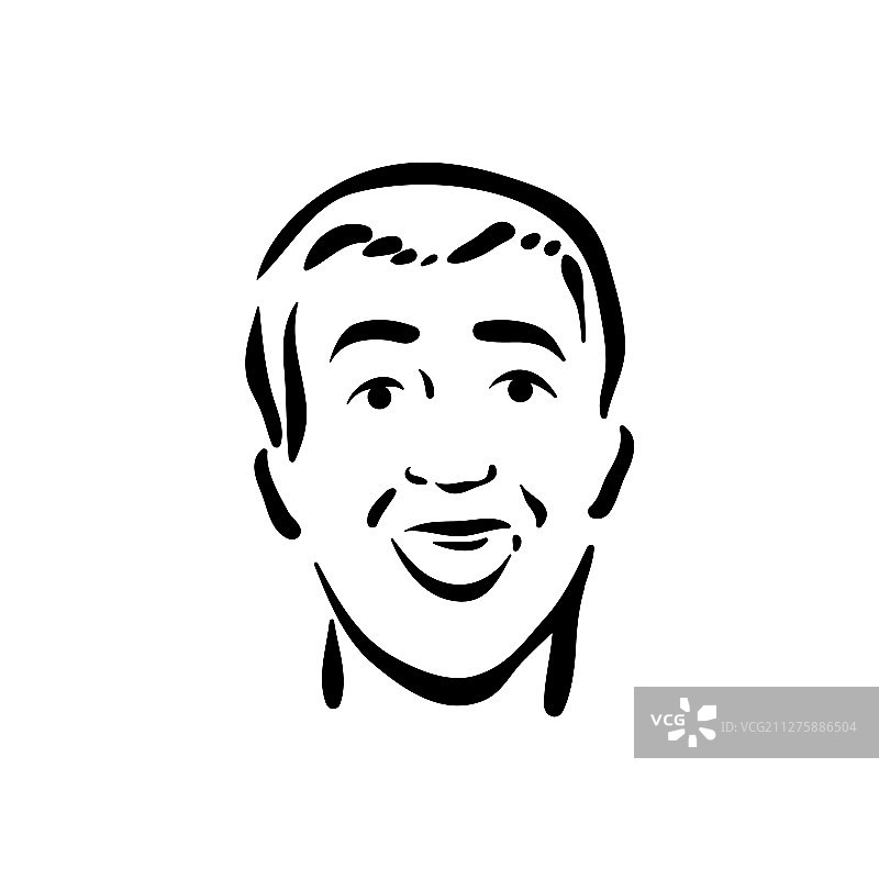 白色背景上的女孩搞怪表情图片素材