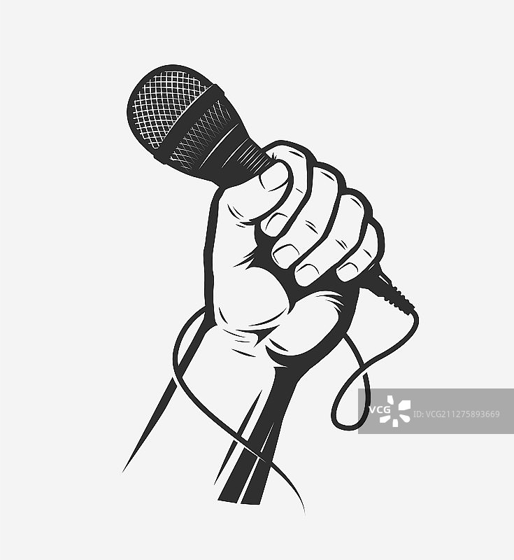 手持麦克风，歌曲卡拉OK图片素材