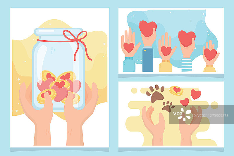 志愿帮助慈善捐款图片素材