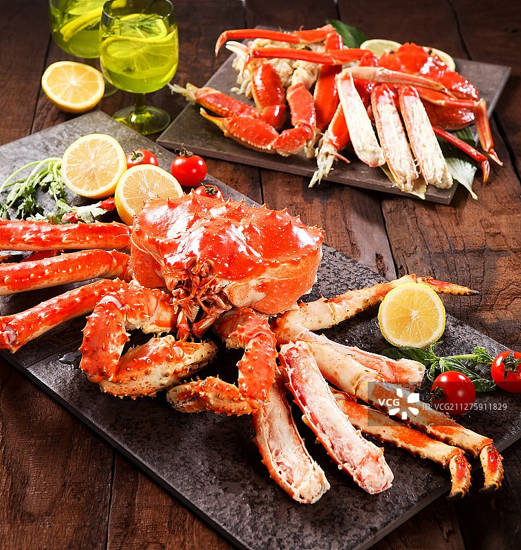 雪蟹，清蒸蟹肉图片素材