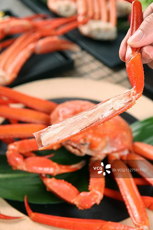 雪蟹，清蒸蟹肉图片素材