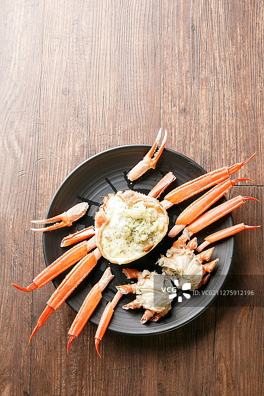 清蒸红雪蟹蟹肉图片素材