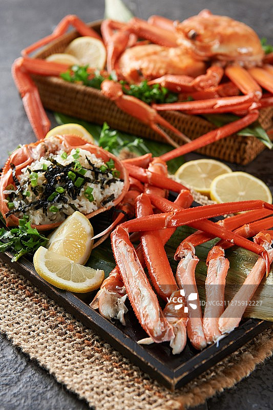 清蒸红雪蟹蟹肉图片素材