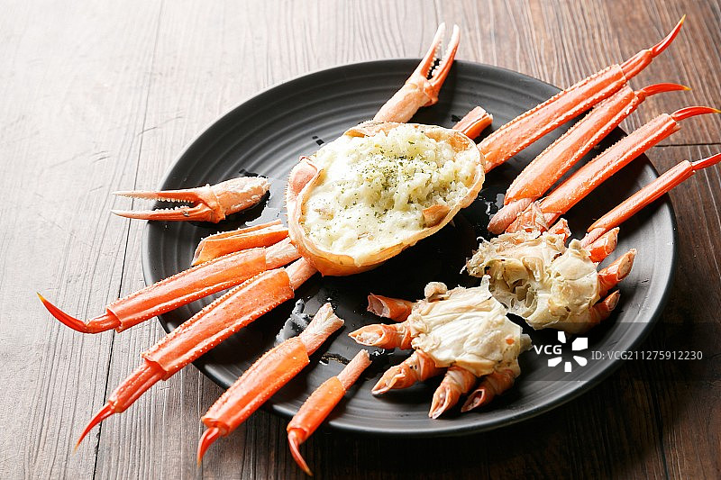 清蒸红雪蟹蟹肉图片素材