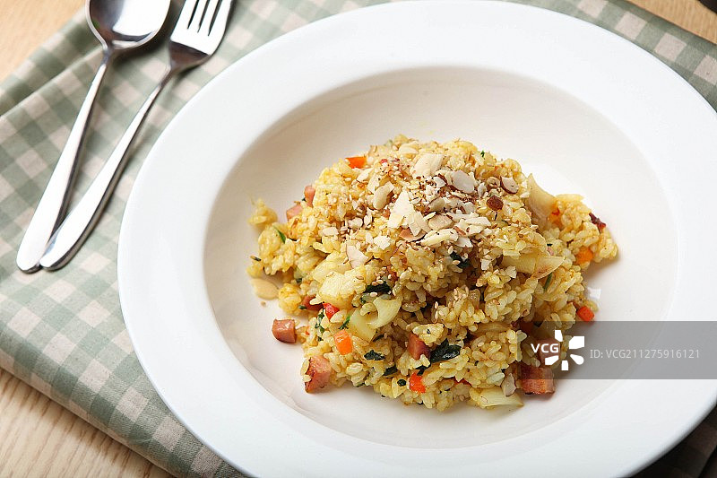 香肠炒饭图片素材