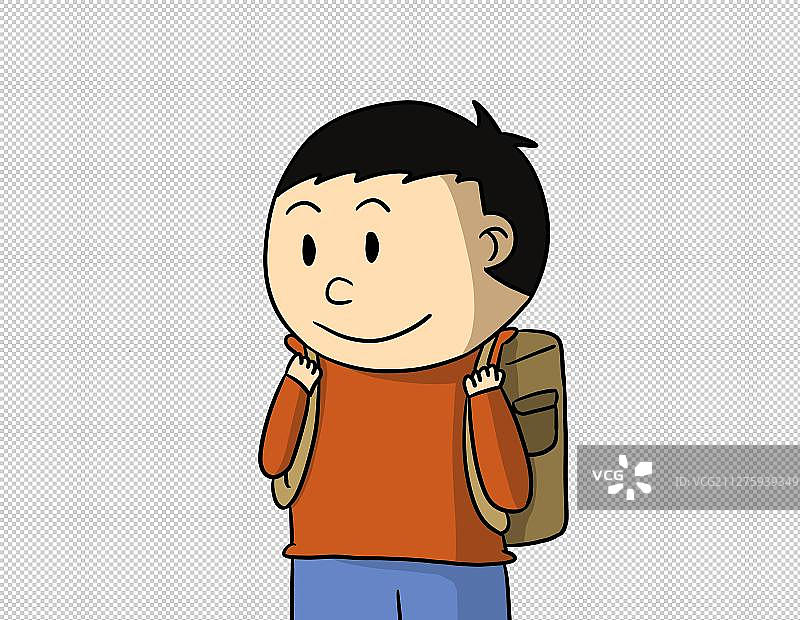 元素：背书包的孩子图片素材