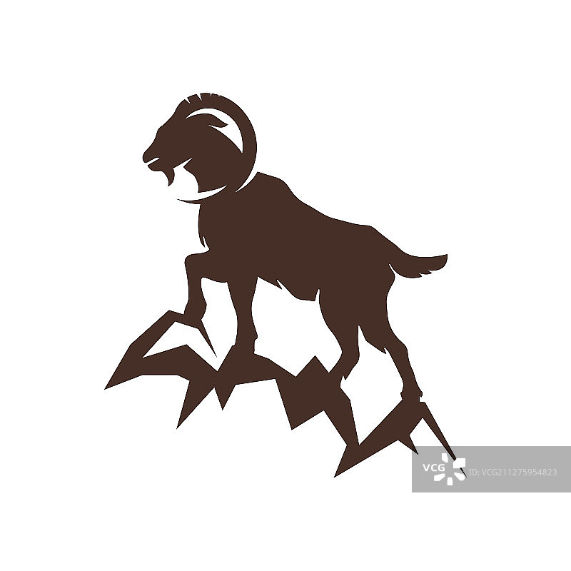 山羊标志设计图片素材