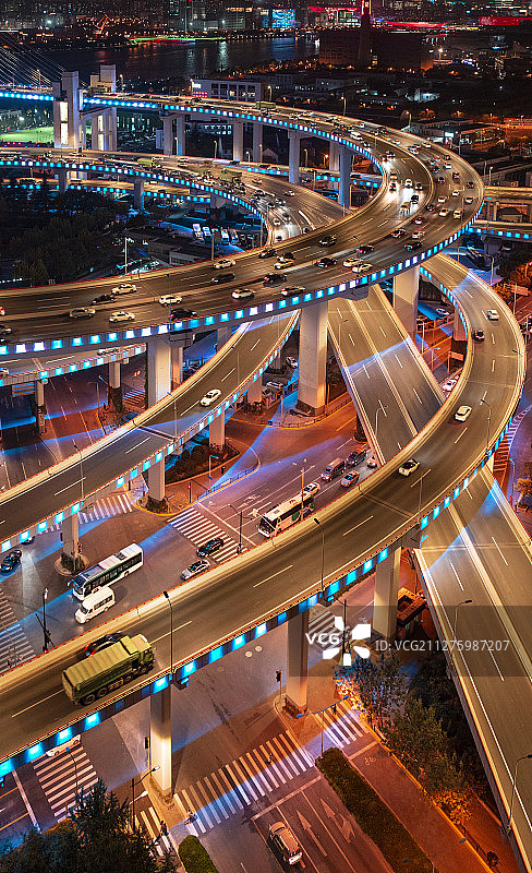 上海南浦大桥夜景图片素材