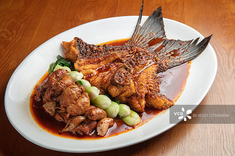 江苏菜红烧划水图片素材