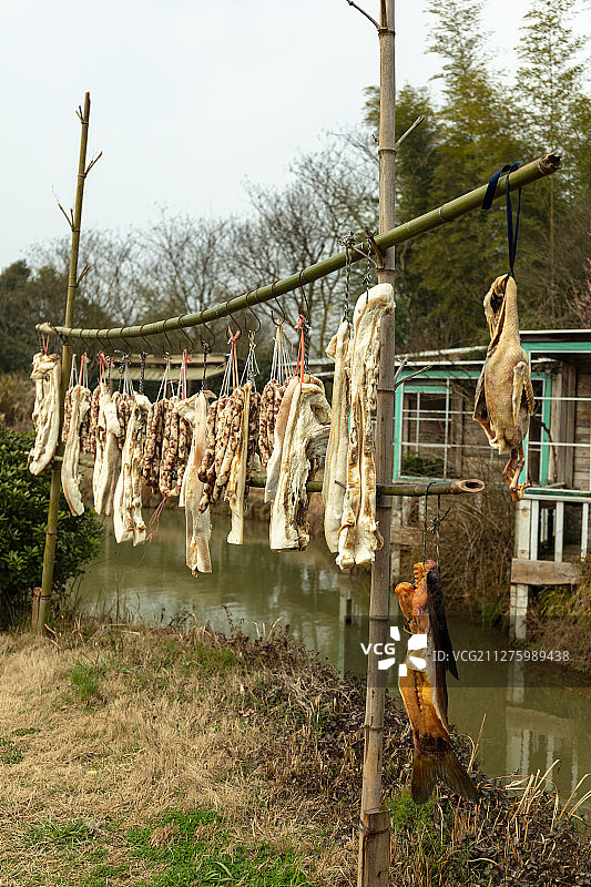 安徽农家腊肉腊肠图片素材