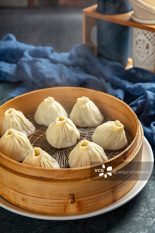 安徽芜湖鲜肉中式小笼蒸包图片素材