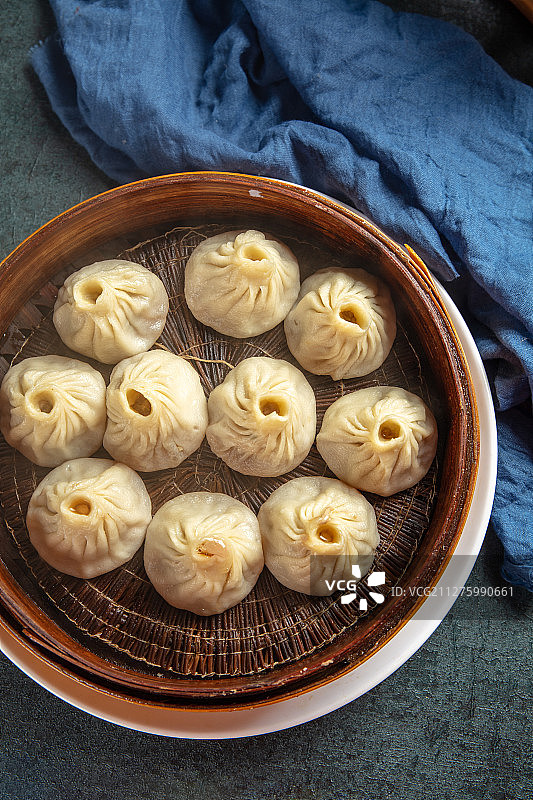 安徽芜湖鲜肉中式小笼蒸包图片素材