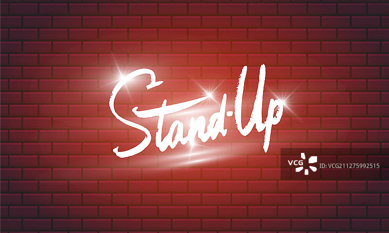 站立式书法字体喜剧表演图片素材