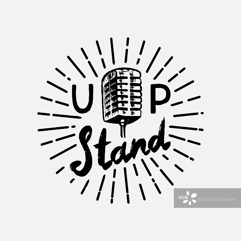 站立式书法字体喜剧表演图片素材