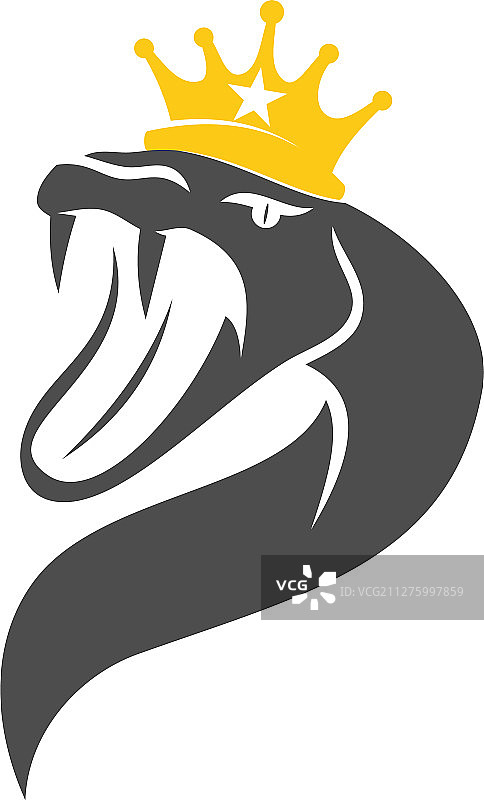 蛇皇冠Logo模板设计图片素材