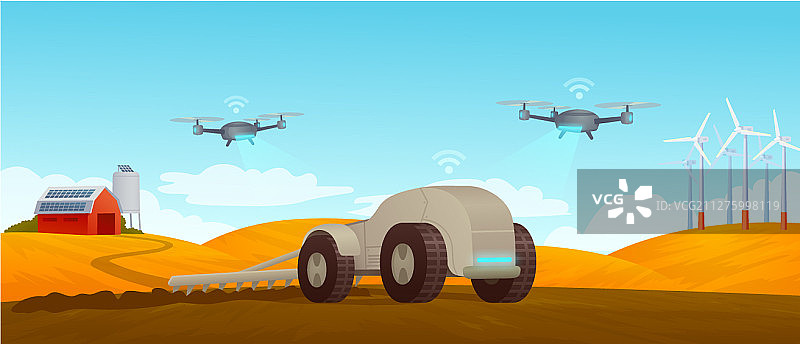 智慧农场农业概念智能农业图片素材