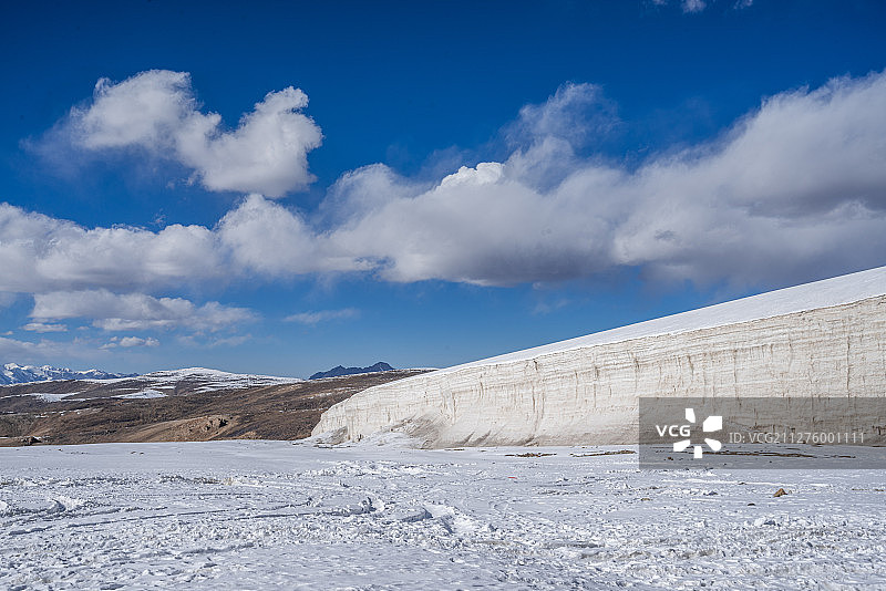 祁连冰川雪山图片素材