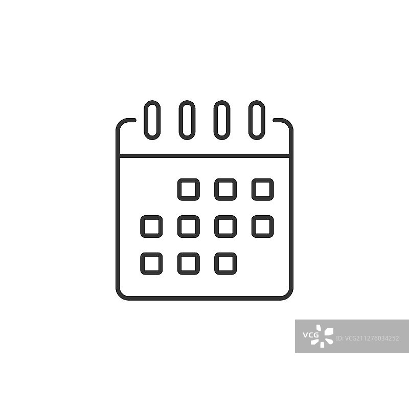 白色背景议程日历图标图片素材