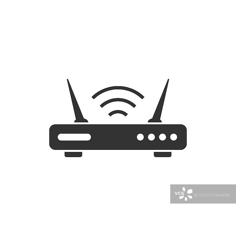 扁平风格无线路由器图标图片素材