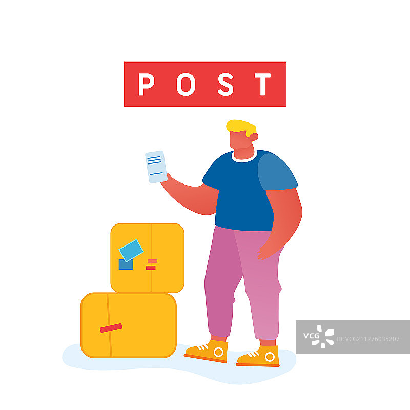 客户拜访邮局男性人物图片素材