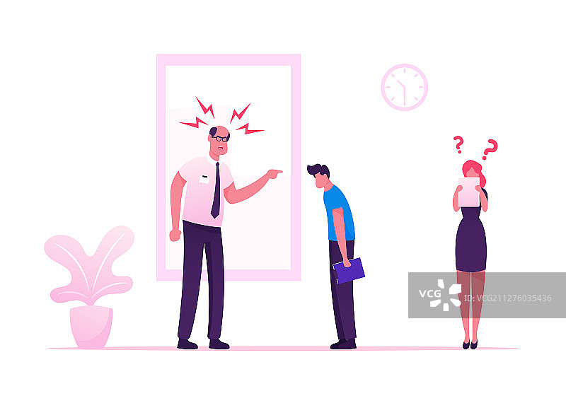 愤怒的老板斥责图片素材