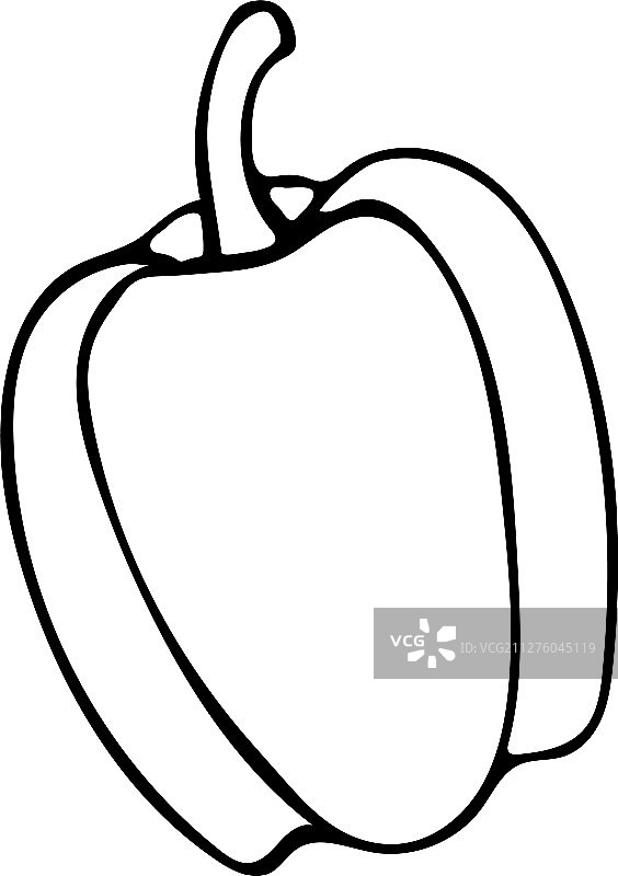 手绘轮廓铃铛图片素材