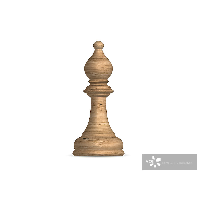 白色木制国际象棋棋子主教图片素材