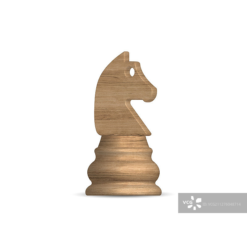 白色木制象棋骑士图片素材