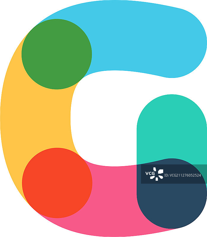 单线g字母重叠标志图片素材