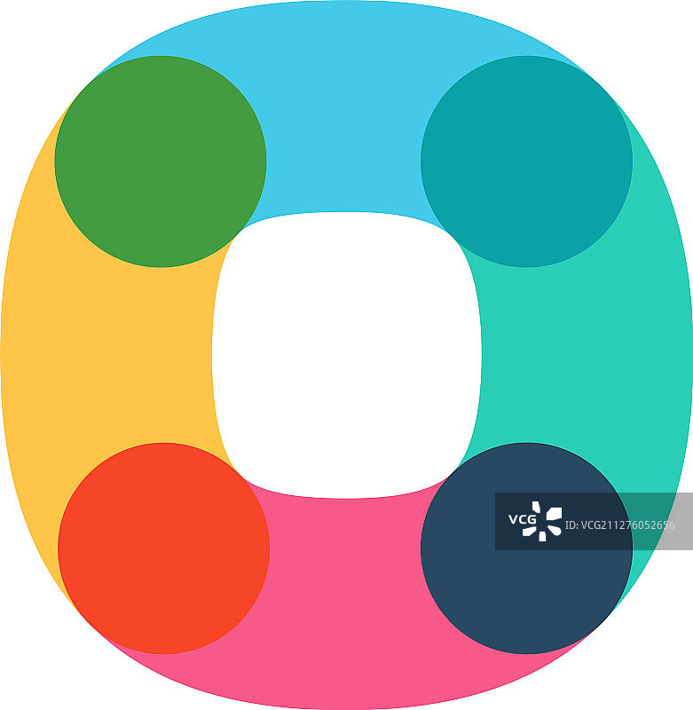 重叠的单线字母O标志图片素材