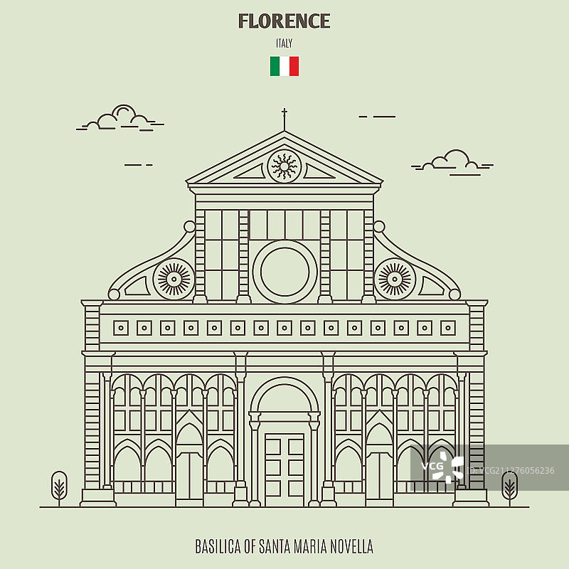 佛罗伦萨新圣母玛利亚大教堂图片素材