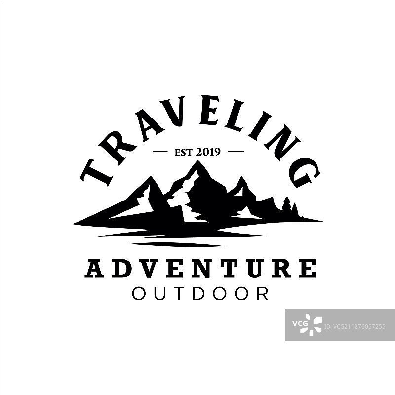 河流山脉logo设计素材图片素材