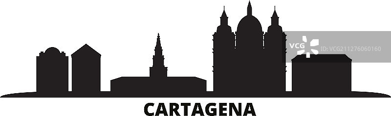 哥伦比亚卡塔赫纳城市天际线图片素材