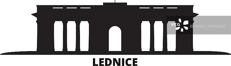 捷克莱德尼采城市天际线图片素材