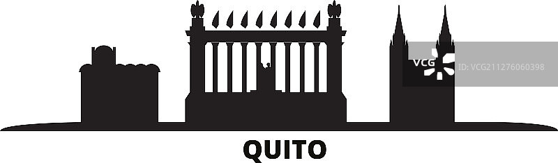 厄瓜多尔瓜亚基尔基多城市天际线图片素材